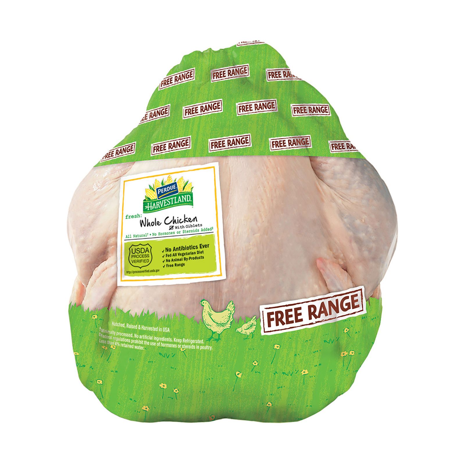 Perdue Harvestland Free Range Whole Chicken with Giblets, 4.25-6 lbs.