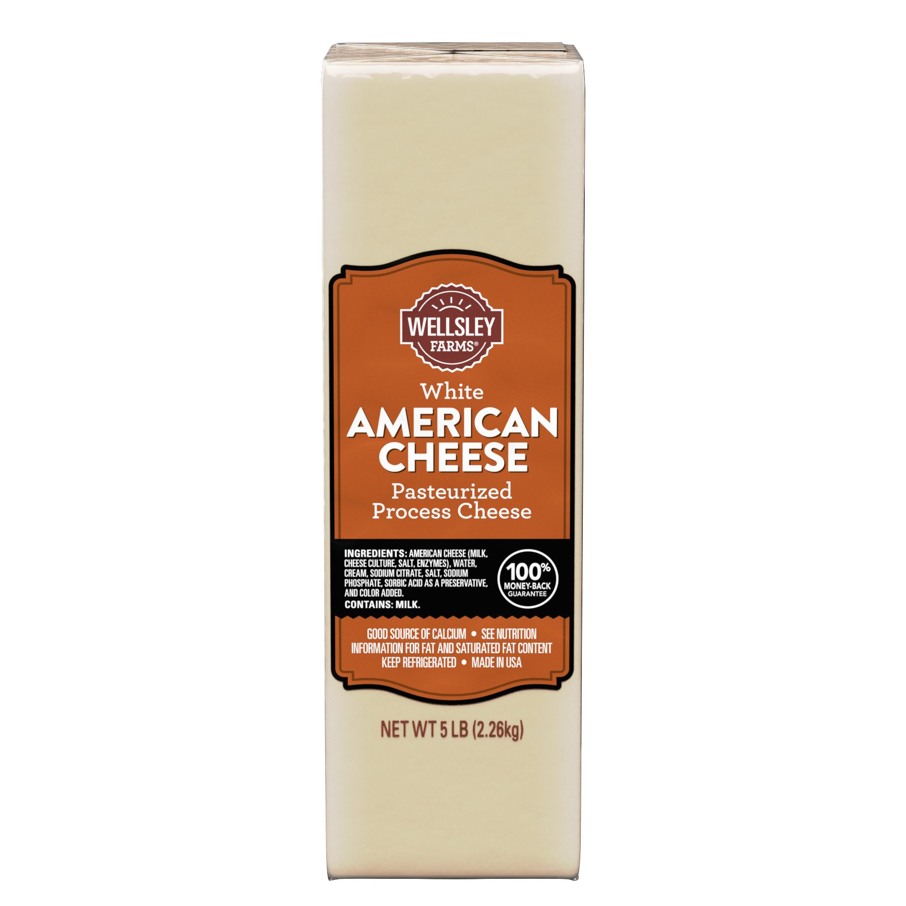 Wellsley Farms Pre-Sliced White American Deli Cheese, 0.75-1.5 lbs., PS