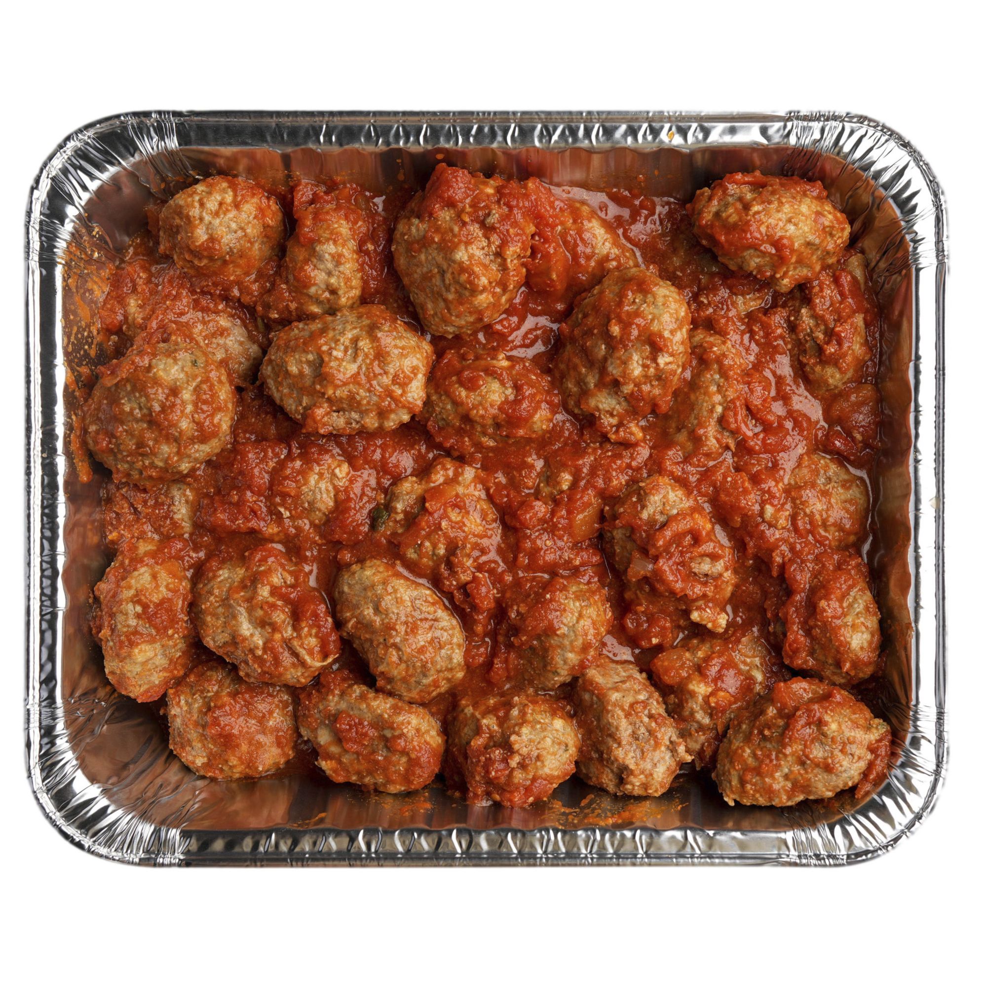 Wellsley Farms Meatballs in Pomodoro Sauce Catering Tray, 6.96-7.64 lbs.