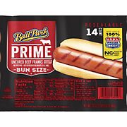 Ball Park Bun Size Length Prime Beef Hot Dogs, 14 ct.