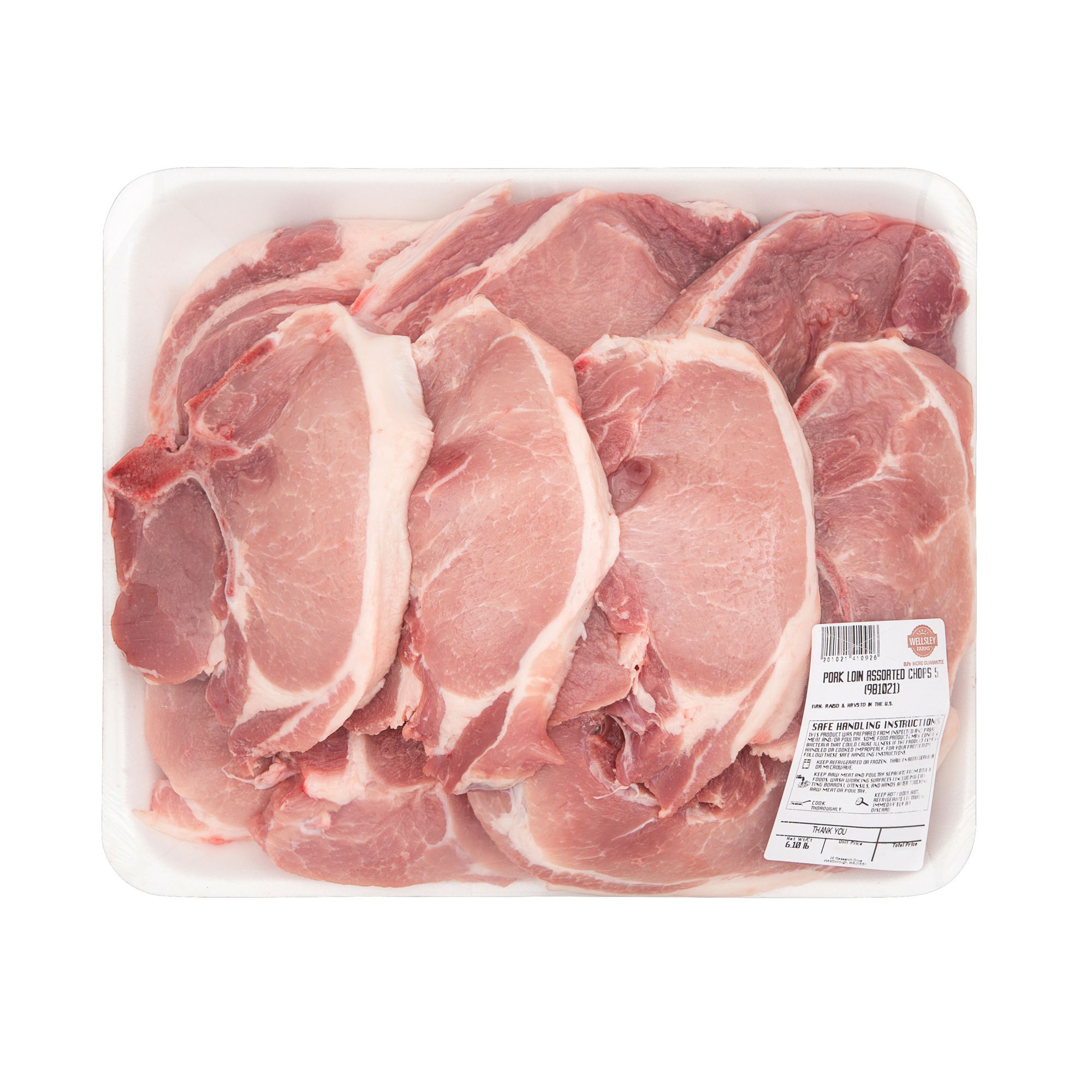 Wellsley Farms Fresh Pork Loin Bone-In Assorted Chops, 4.75 - 5.5 lbs.