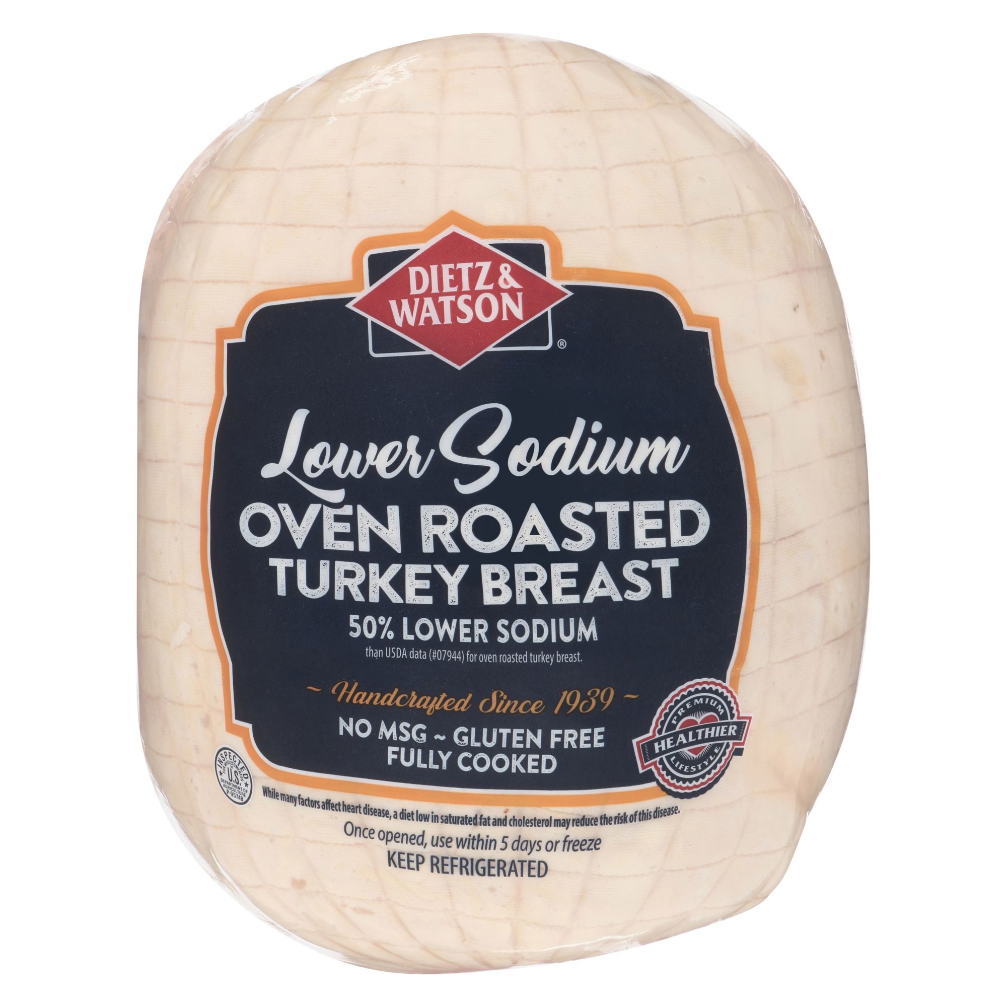 Dietz & Watson 50% Lower Sodium Turkey Breast, 0.75-1.5 lbs.