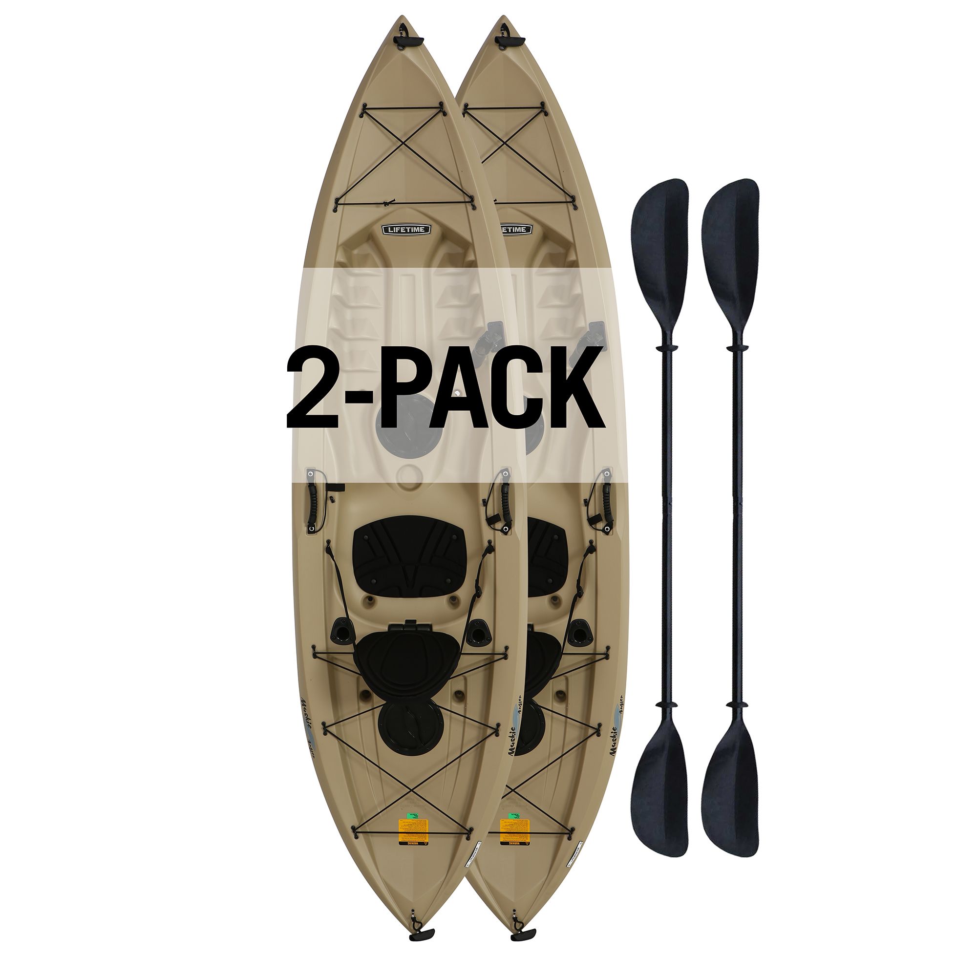 Lifetime Tamarack 10' Sit-On-Top Angler Kayak, 2 pk