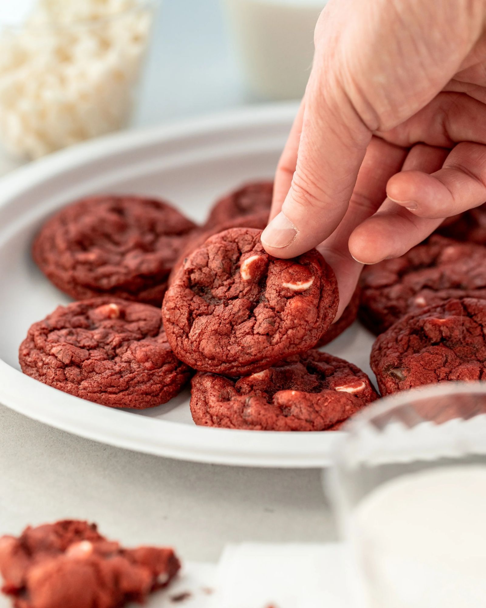 Air Fryer Red Velvet Cookies