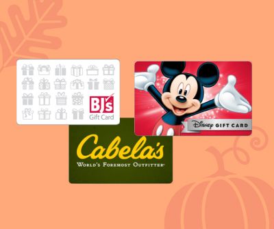Save up to 25% off gift cards.