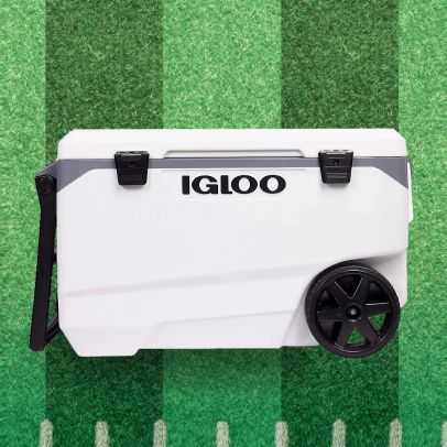 Igloo Ice Chest on a football field