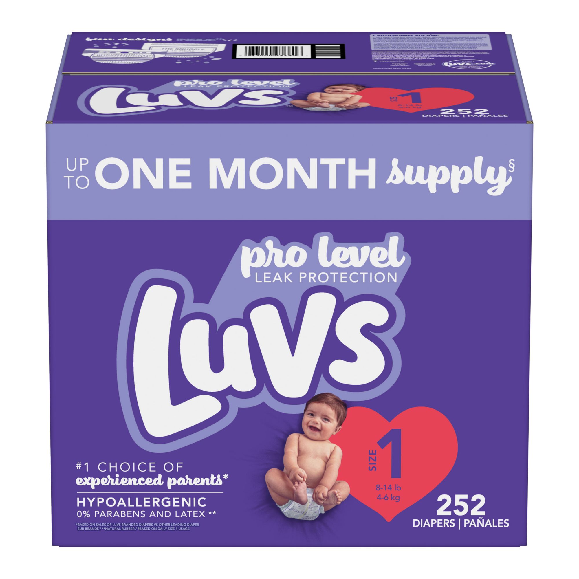 Size one hot sale luvs diapers