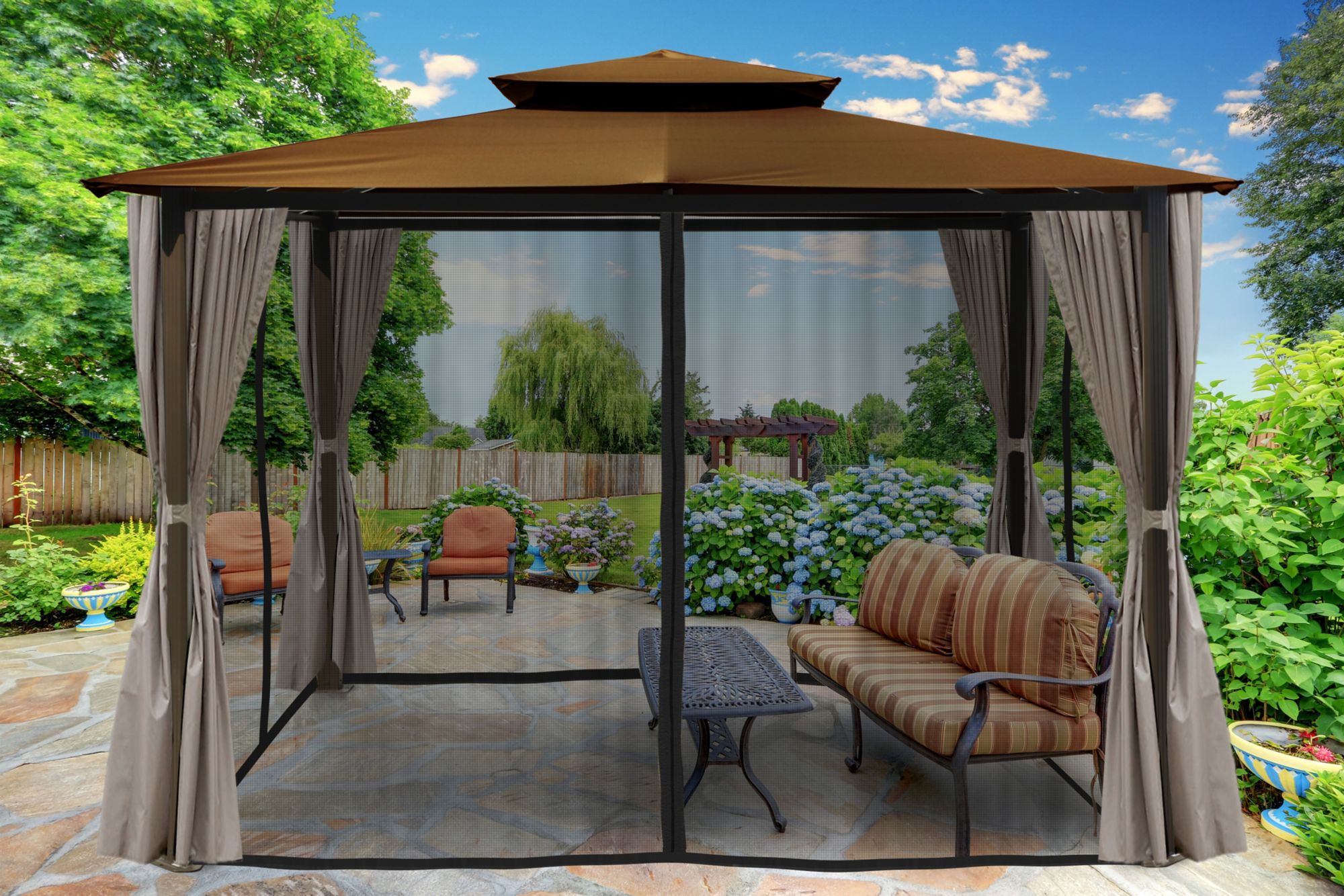 Berkley Jensen Bar Harbor 10 X 12 Hardtop Gazebo Bjs Wholesale