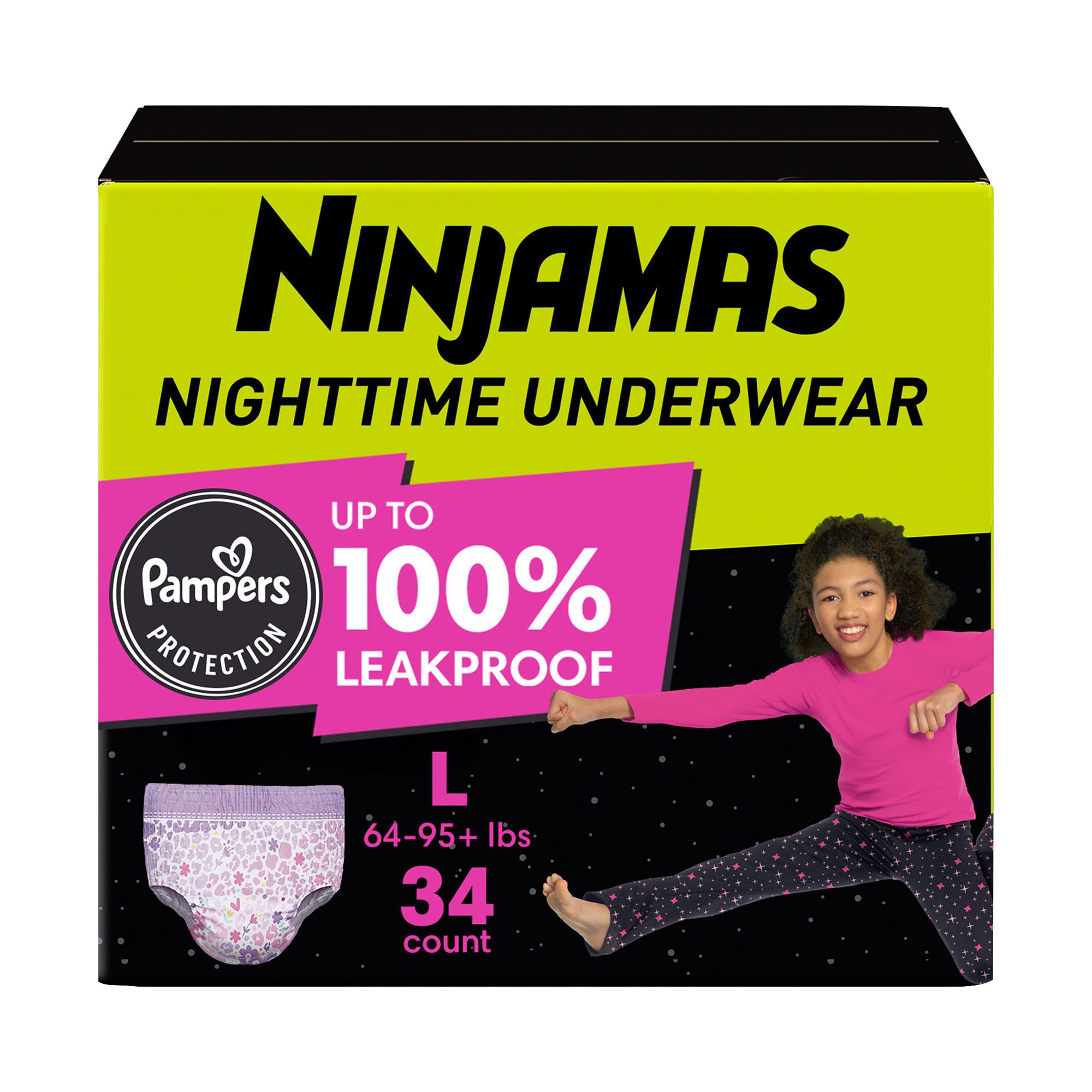 Ninjamas Nighttime Bedwetting Underwear for Boys (Choose Your Size)