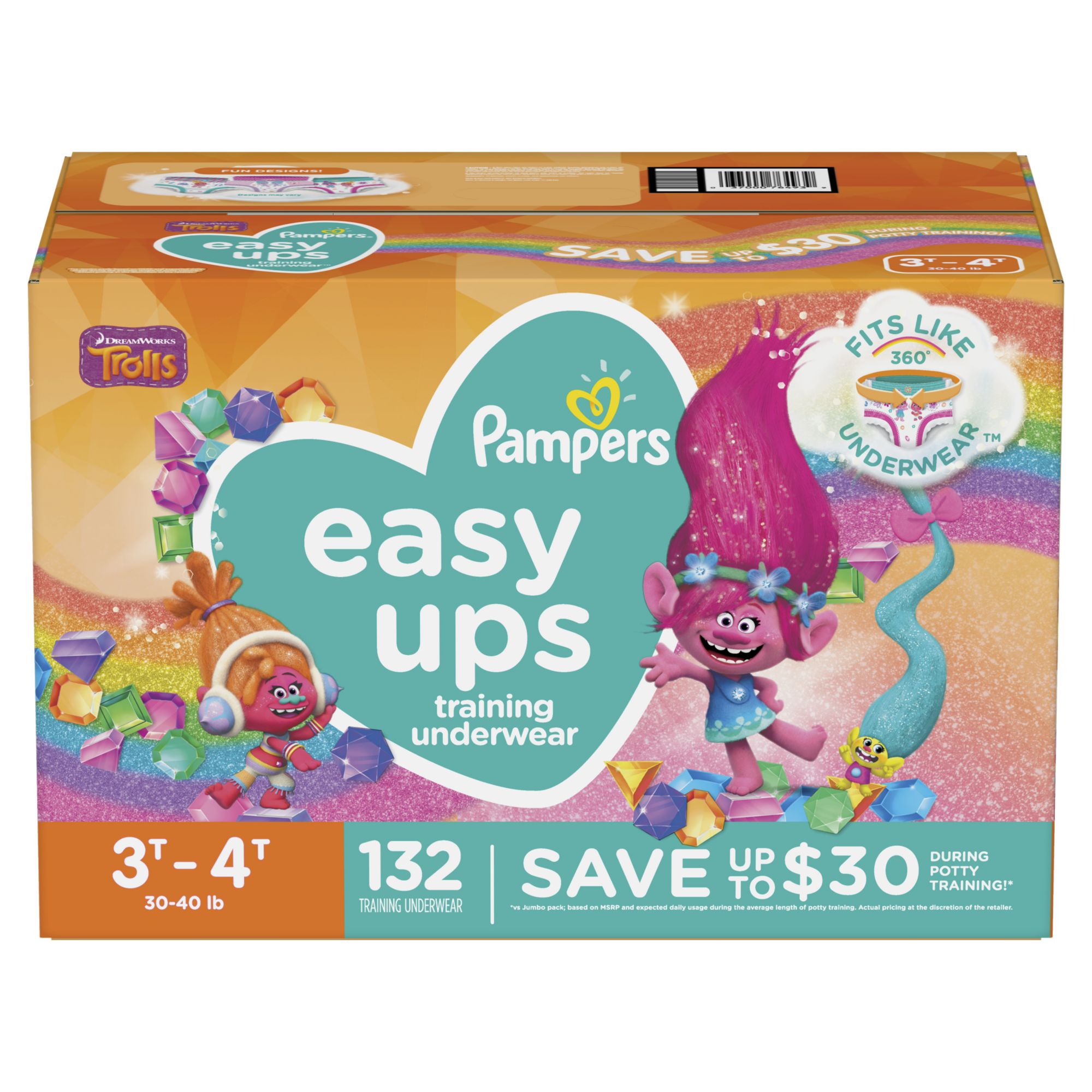 Pampers Easy Ups Training Underwear, 3T-4T (30-40 lb), Hello Kitty, Super, Diapers & Training Pants