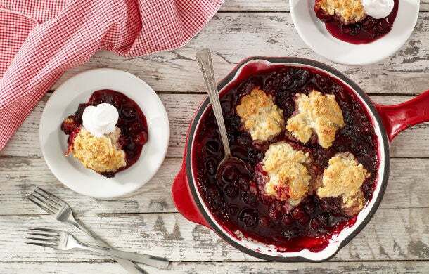 Skillet Cherry Cobbler