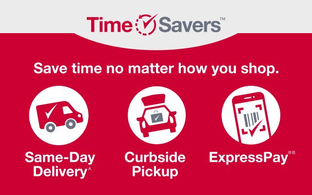 Timesavers. Save time no matter how you shop. Same-Day Delivery, Curbside Pickup, ExpressPay