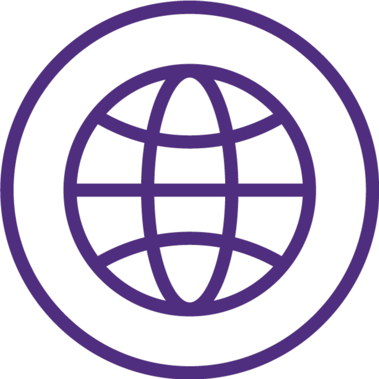 Globe purple icon