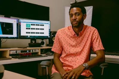 James Norman, founder of Pilotly, pictured at his work desk. 