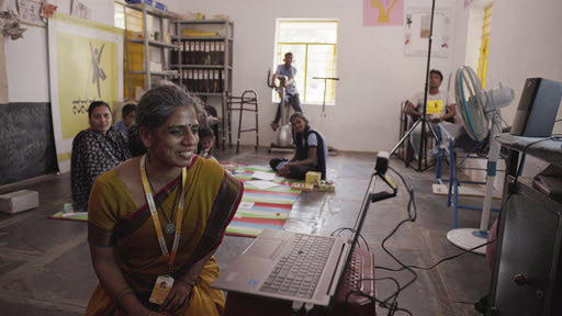 HP digital equity work with Nanagu Shaale in India. Courtesy of HP, Inc.