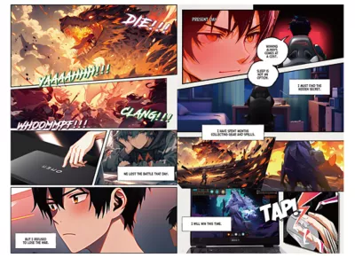 A page pulled from the comic book Into the Unknown.