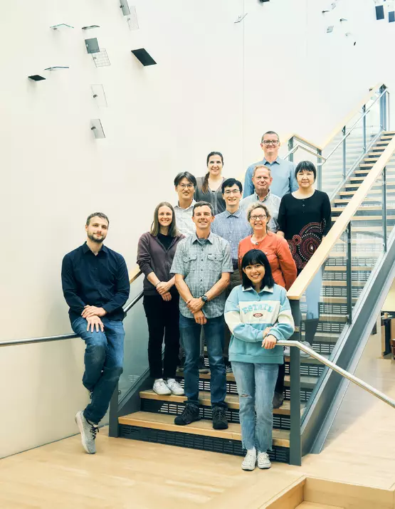 Dr. Claudia Maier’s analytical chemistry group at Oregon State University, including HP's Jeff Nielsen and Hyo Sang Jang.