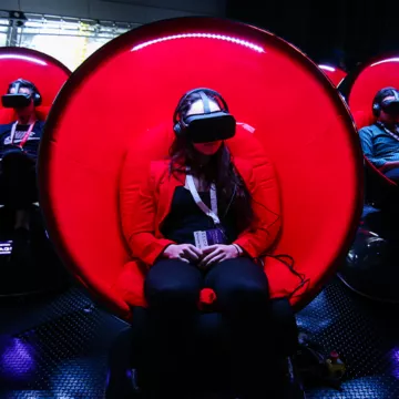 VR Experience using the Positron Voyager VR chair in London. 