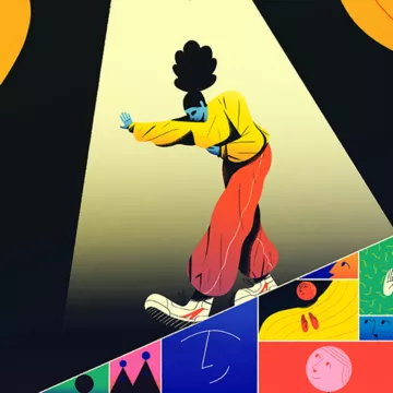 Virtual theater illustration of how performing arts are surviving during lockdowns. 