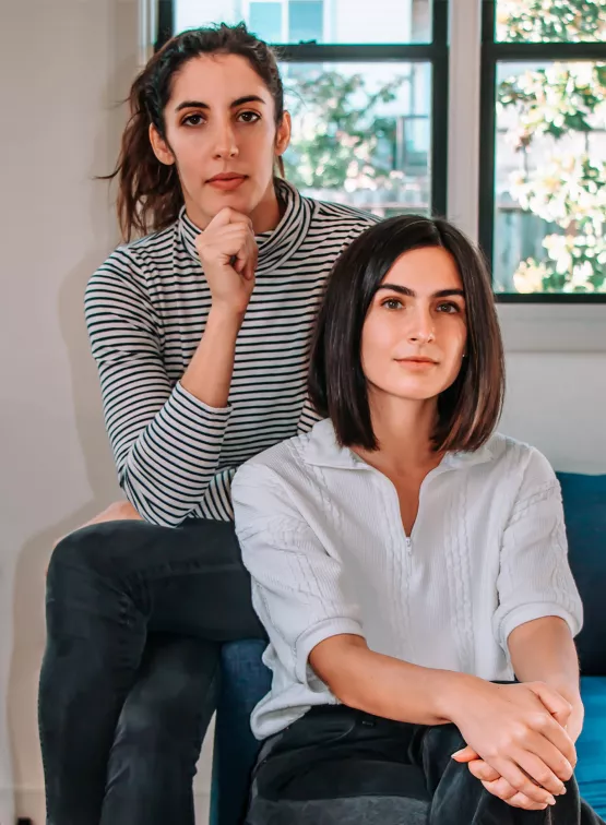 Sesh co-founders Alyssa Musket and Vittoria Bergeron. The team pivoted to virtual group support sessions via the Sesh mobile app during the pandemic.