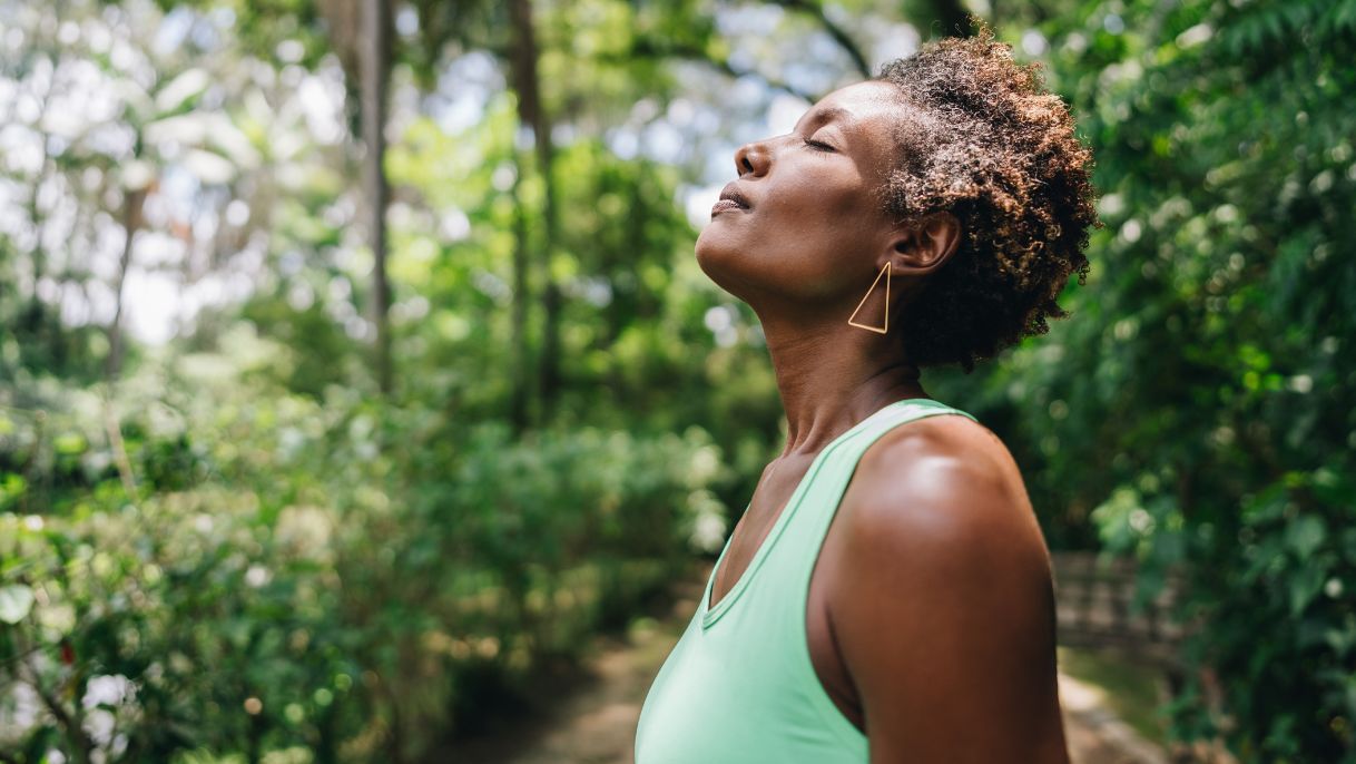 Woman soaking up the sun