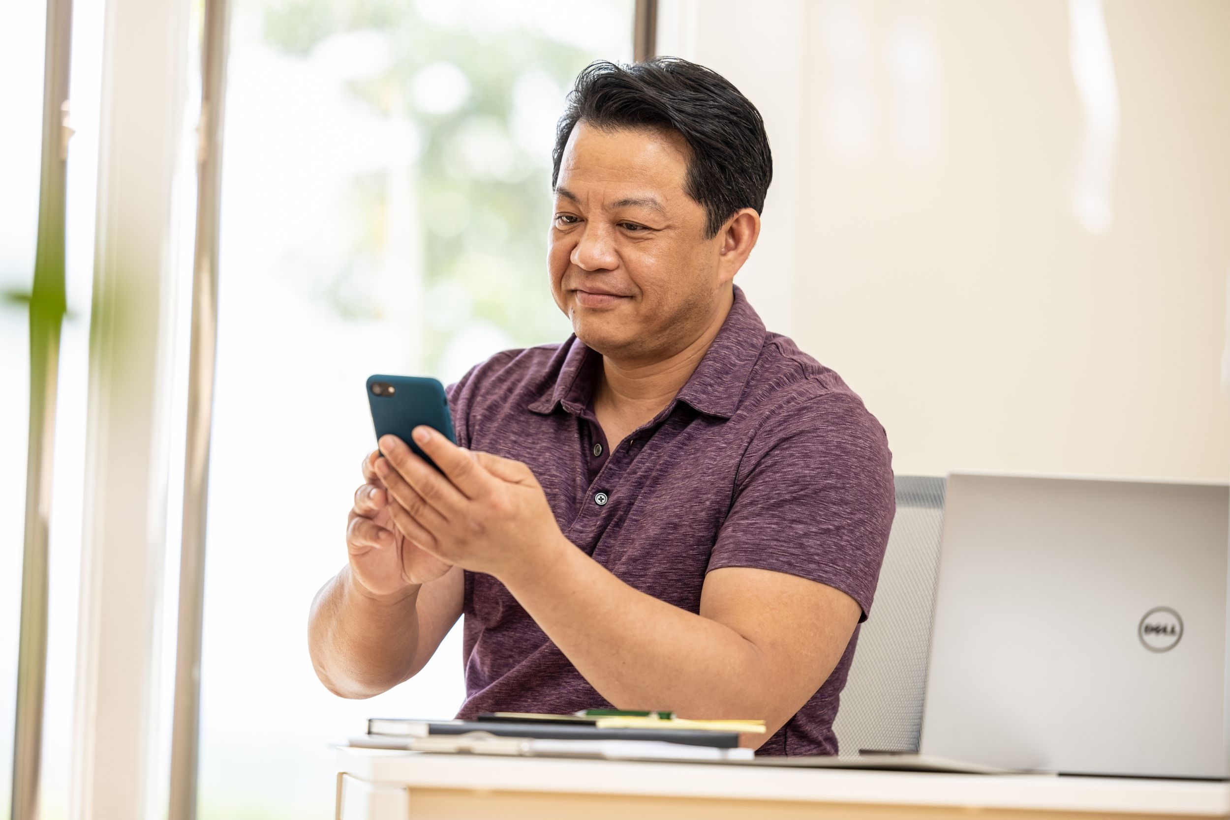 Man using a mobile phone