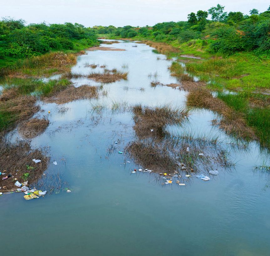 Pollution in the water