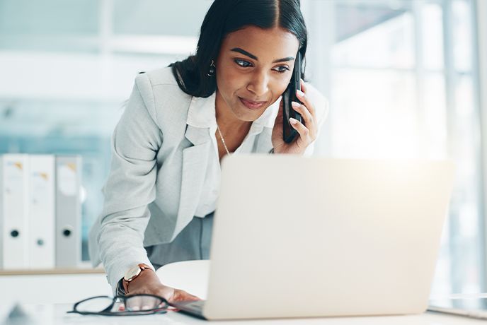 Business woman working in an office