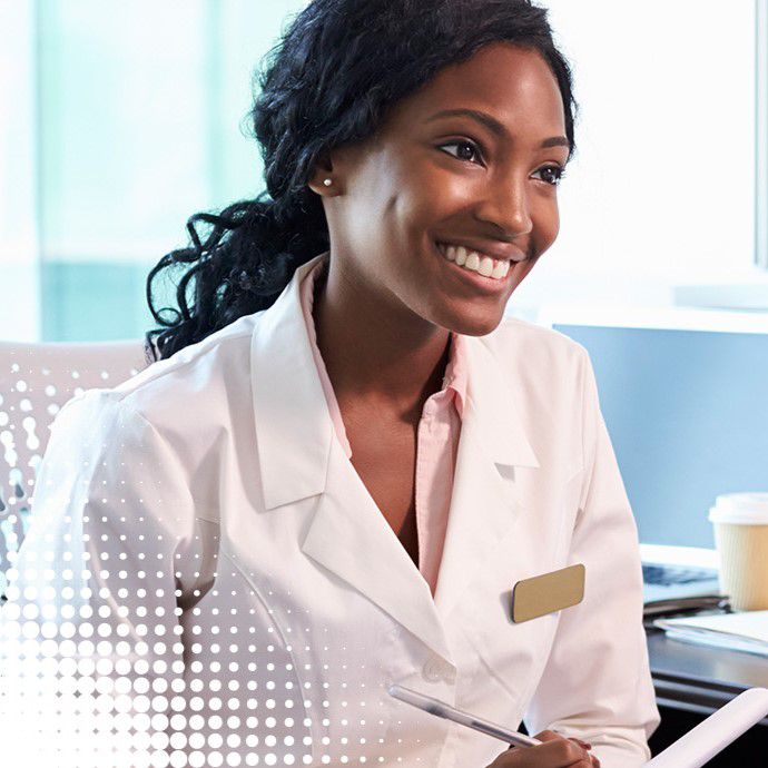 doctor at desk