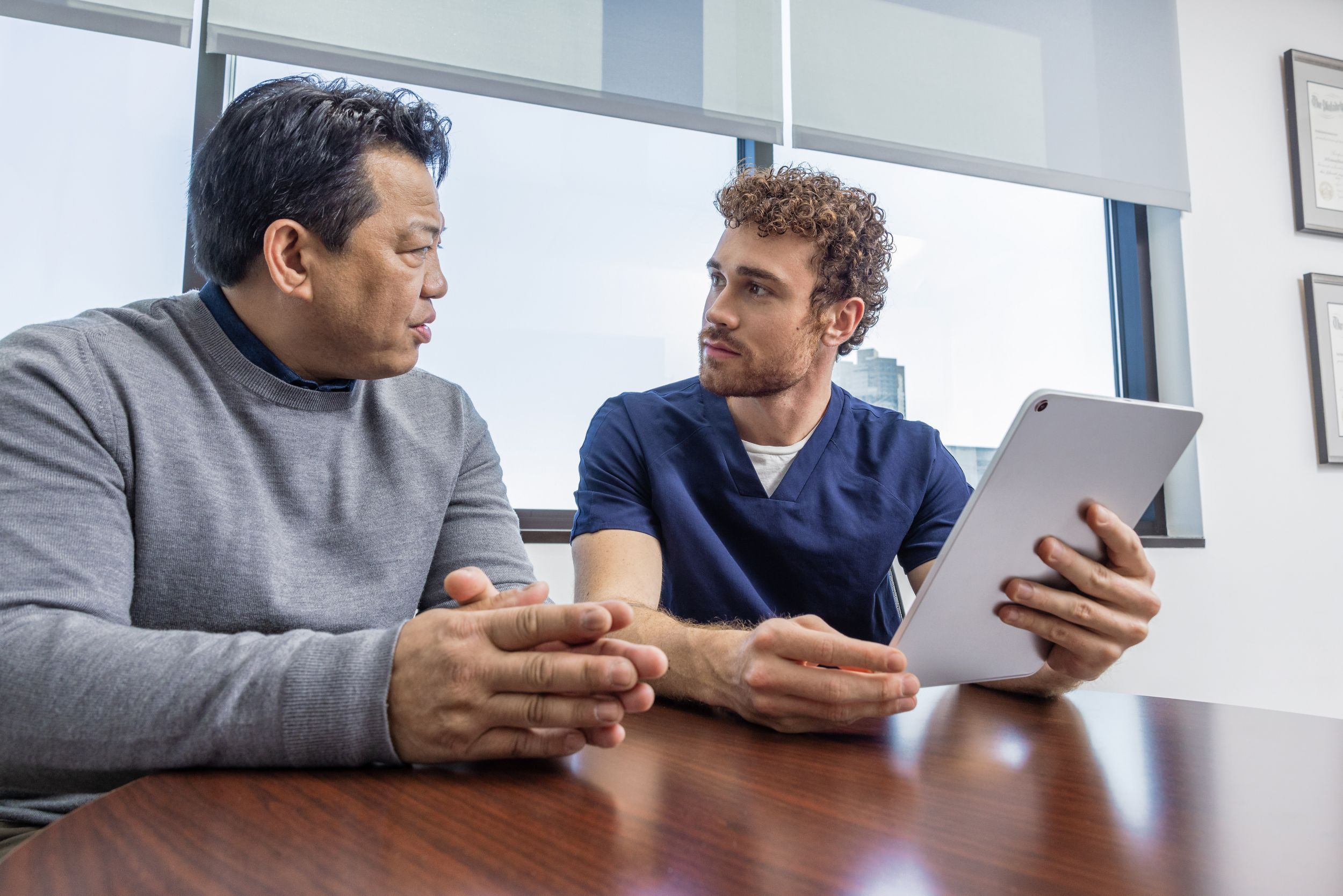 Patient and HCP reviewing results in office