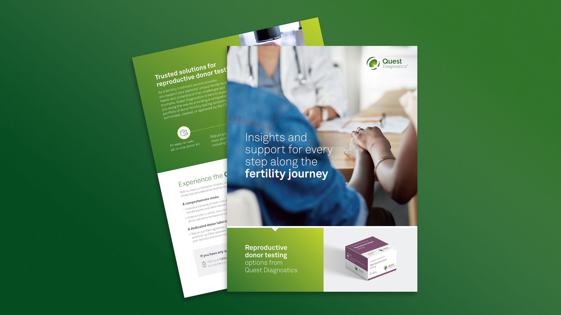 layered page thumbnails from the downloadable reproductive donor testing guide