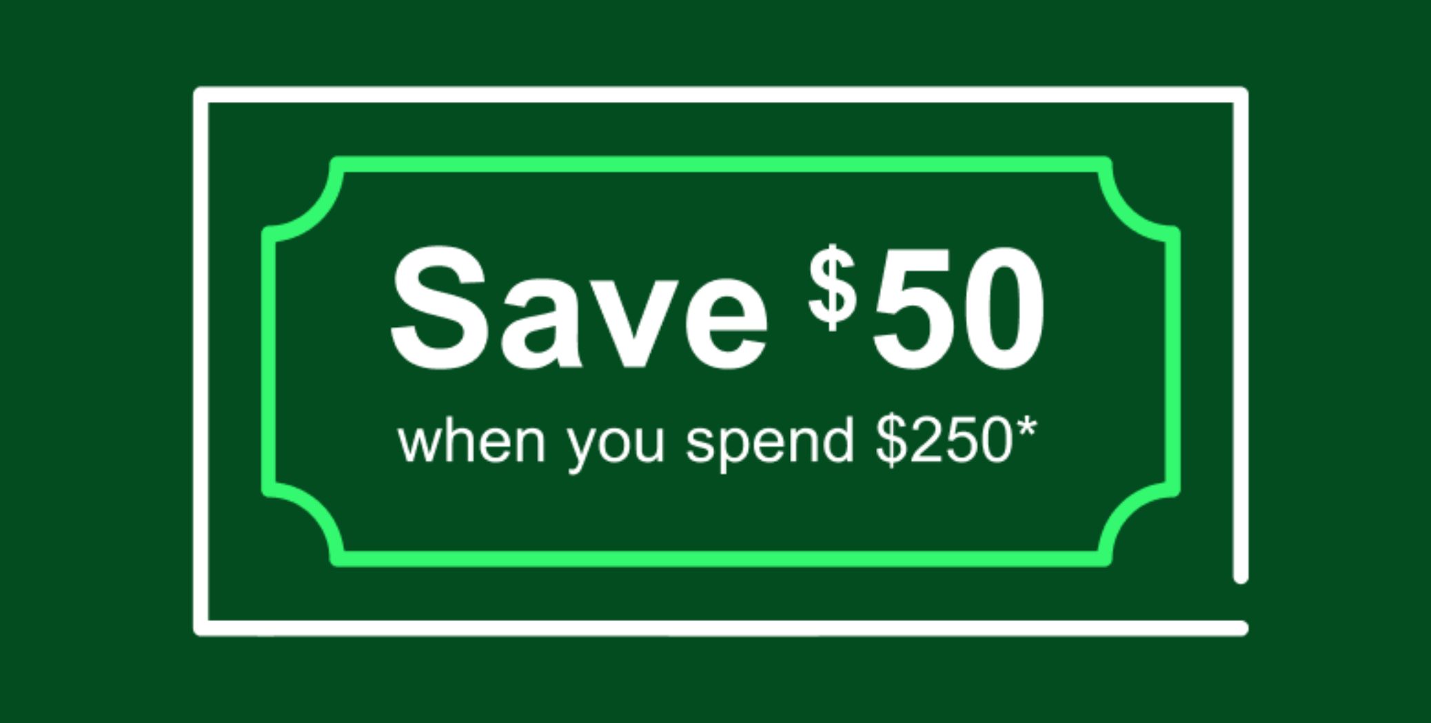 Save $50 when you spend $250 on questhealth.com