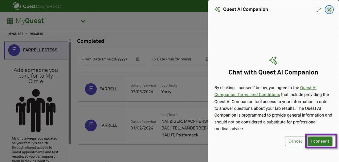 Want a clearer understanding of your lab results? Quest AI