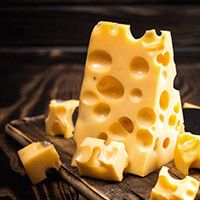 Block of swiss cheese