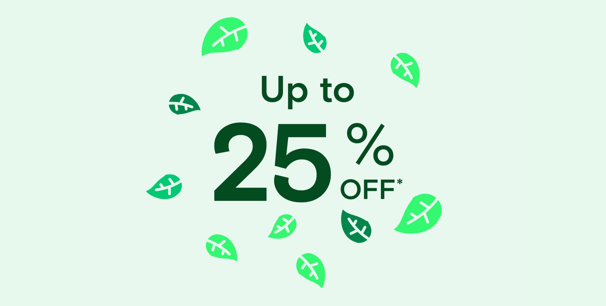 25% OFF fall sale