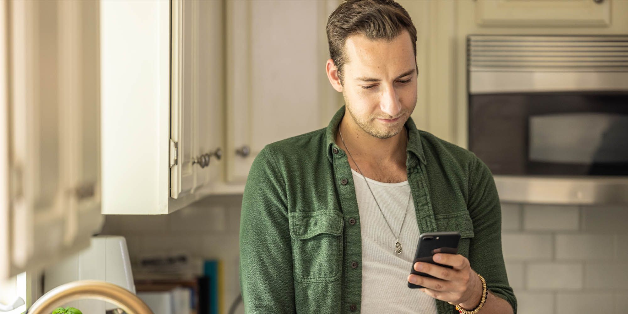 Man looking at phone