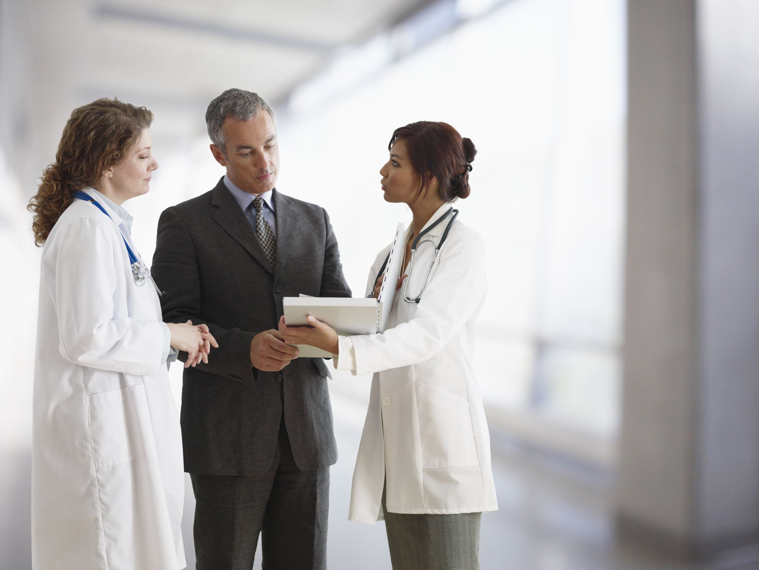 sales rep speaking with doctor
