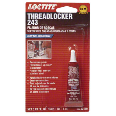 Loctite Threadlocker 243, 6 ml Tube 37419 - Shoup