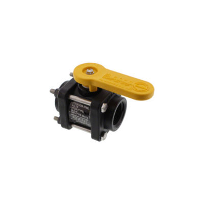 1" Standard Port 4-Bolt Poly Ball Valve