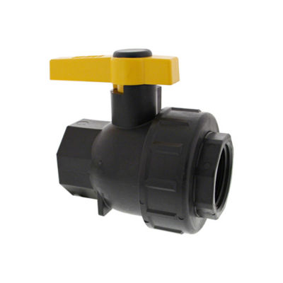 1-1/4" Full Port Single Union Poly Ball Valve