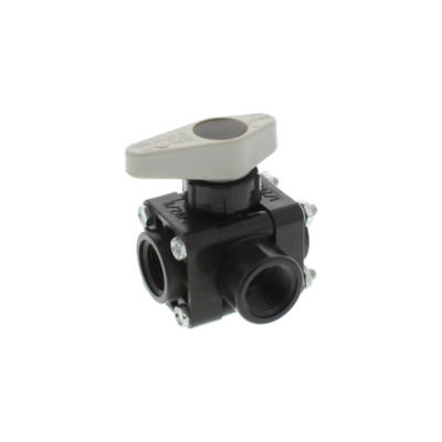 1/2" 3-Way Poly Ball Valve