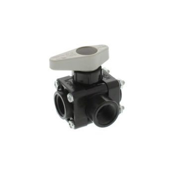 502260 - 1/2" 3-Way Poly Ball Valve
