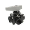 502262 - 1" 3-Way Poly Ball Valve