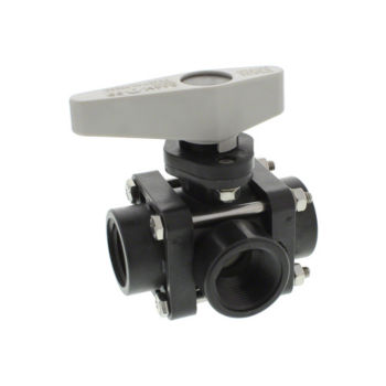 502262 - 1" 3-Way Poly Ball Valve