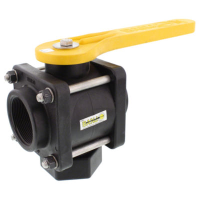 2" 3-Way Poly Ball Valve