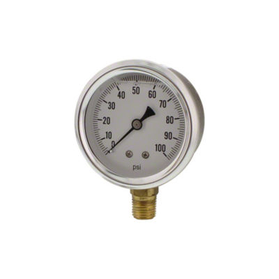 2-1/2" Glycerin Filled Pressure Gauge 0-100 psi