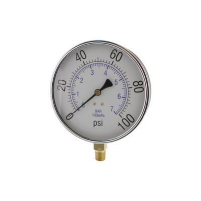 4-1/2" Dry Pressure Gauge 0-100 psi