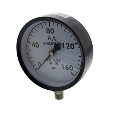 4" NH3 Pressure Gauge 0-160 psi