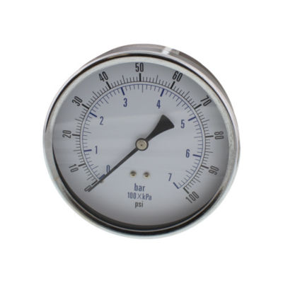 4-1/2" Dry Pressure Gauge 0-100 psi