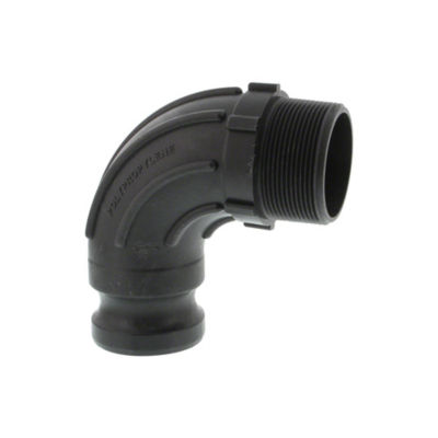 90˚ Male Sweep Adapter With Male Thread